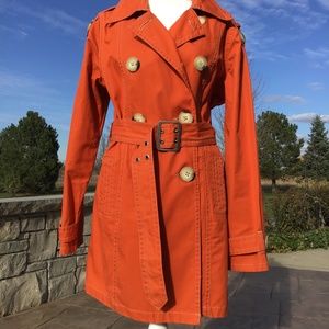 Ladies Coat, Daisy Fuentes, Size L, Orange.